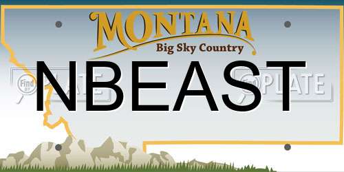 NBEAST Montana License Plate