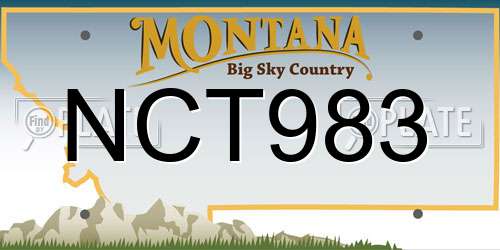 NCT983 Montana License Plate