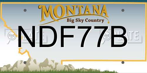 NDF77B Montana License Plate