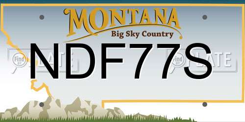 NDF77S Montana License Plate