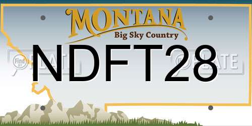 NDFT28 Montana License Plate