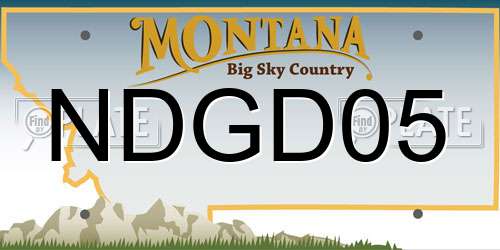 NDGD05 Montana License Plate
