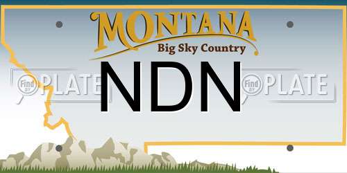 NDN Montana License Plate