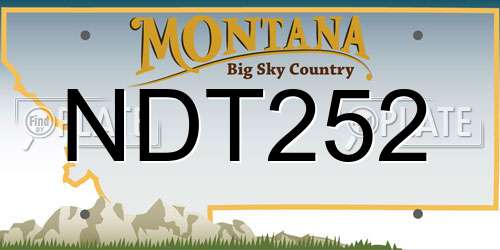 NDT252 Montana License Plate