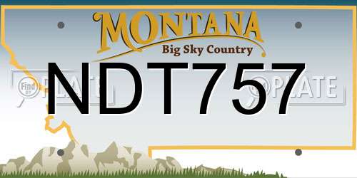 NDT757 Montana License Plate