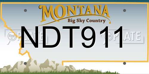 NDT911 Montana License Plate