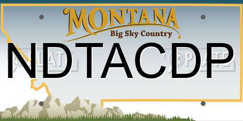 NDTACDP Montana License Plate