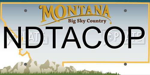NDTACOP Montana License Plate