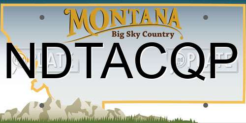 NDTACQP Montana License Plate