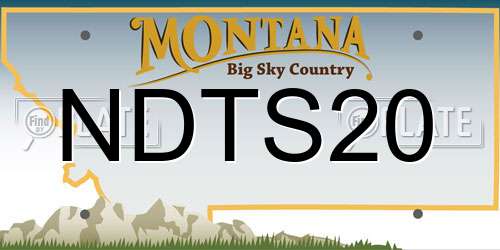 NDTS20 Montana License Plate