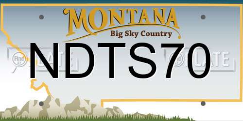 NDTS70 Montana License Plate