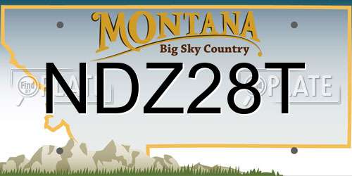 NDZ28T Montana License Plate