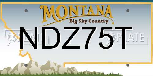 NDZ75T Montana License Plate
