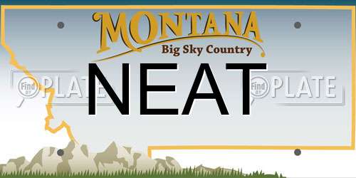 NEAT Montana License Plate