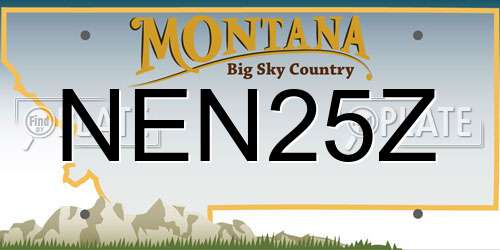 NEN25Z Montana License Plate
