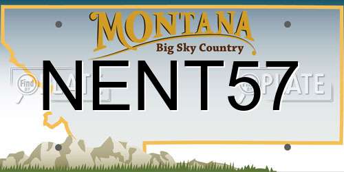 NENT57 Montana License Plate