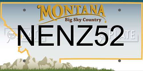 NENZ52 Montana License Plate