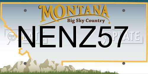 NENZ57 Montana License Plate
