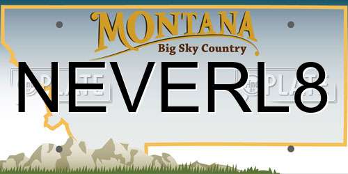 NEVERL8 Montana License Plate