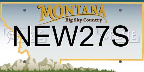 NEW27S Montana License Plate