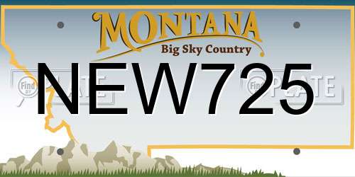 NEW725 Montana License Plate