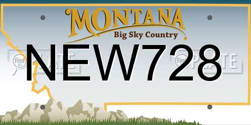 NEW728 Montana License Plate