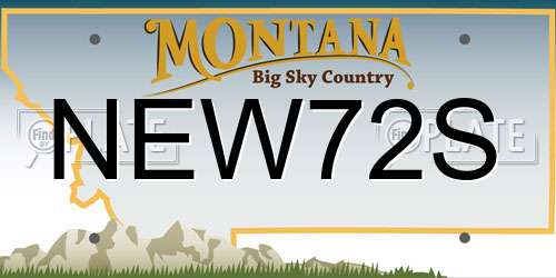 NEW72S Montana License Plate