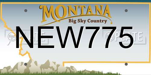 NEW775 Montana License Plate