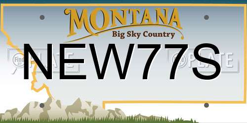 NEW77S Montana License Plate