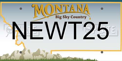 NEWT25 Montana License Plate