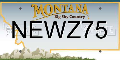 NEWZ75 Montana License Plate