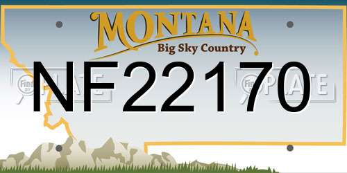NF22170 Montana License Plate