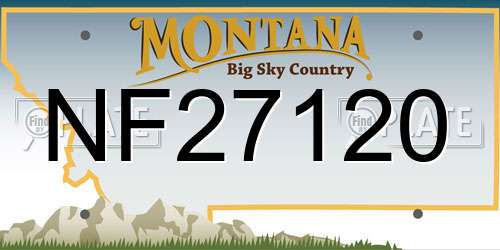 NF27120 Montana License Plate