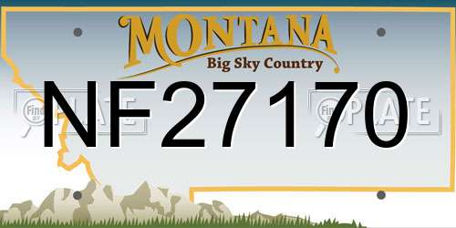 NF27170 Montana License Plate