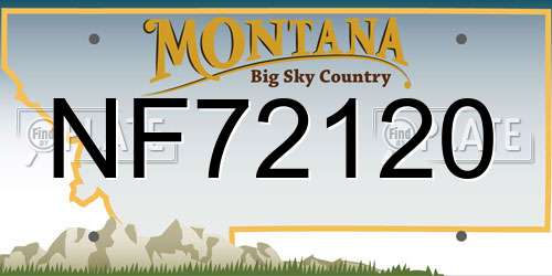 NF72120 Montana License Plate