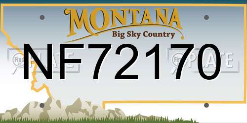 NF72170 Montana License Plate
