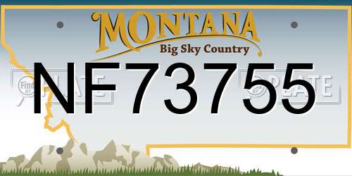 NF73755 Montana License Plate
