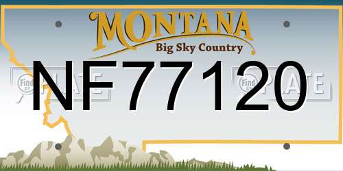 NF77120 Montana License Plate