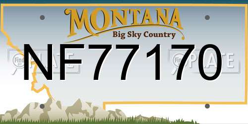 NF77170 Montana License Plate