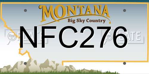 NFC276 Montana License Plate