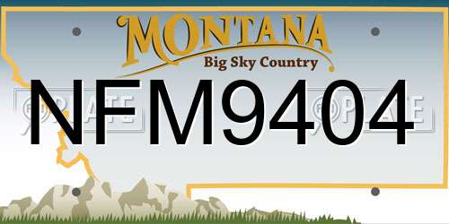 NFM9404 Montana License Plate