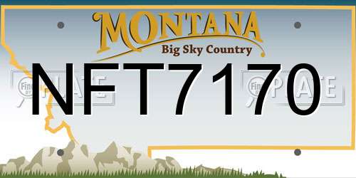 NFT7170 Montana License Plate