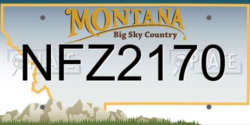 NFZ2170 Montana License Plate