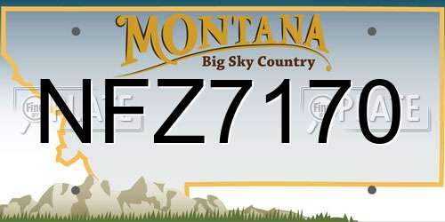 NFZ7170 Montana License Plate