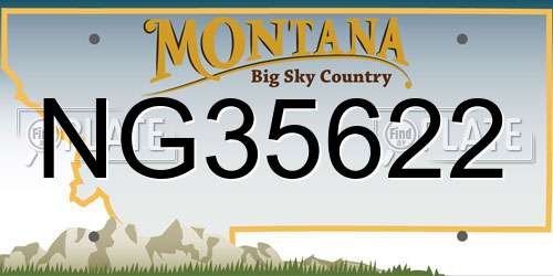 NG35622 Montana License Plate