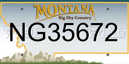 NG35672 Montana License Plate
