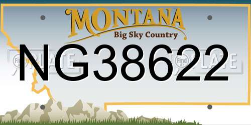 NG38622 Montana License Plate