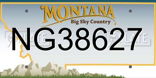 NG38627 Montana License Plate