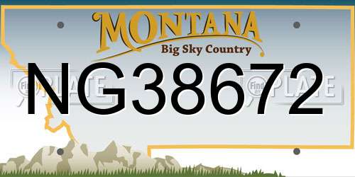 NG38672 Montana License Plate
