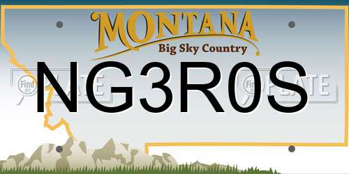 NG3R0S Montana License Plate